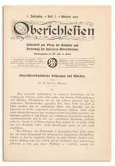 Oberschlesien. Zeitschrift zur Pflege der Kenntnis und Vertretung der Interessen Oberschlesiens. 1. Jahrgang, Oktober 1902, Heft 7