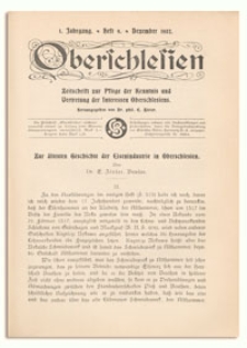 Oberschlesien. Zeitschrift zur Pflege der Kenntnis und Vertretung der Interessen Oberschlesiens. 1. Jahrgang, Dezember 1902, Heft 9