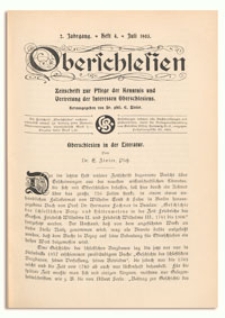 Oberschlesien. Zeitschrift zur Pflege der Kenntnis und Vertretung der Interessen Oberschlesiens. 2. Jahrgang, Juli 1903, Heft 4