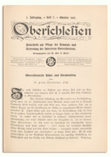 Oberschlesien. Zeitschrift zur Pflege der Kenntnis und Vertretung der Interessen Oberschlesiens. 2. Jahrgang, Oktober 1903, Heft 7
