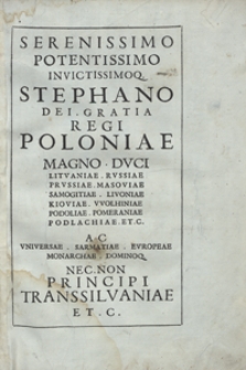 Antiquitatum Romanarum Pauli Mannuccii Liber De Comitis Ad […] Stephanum Regem Poloniae […]