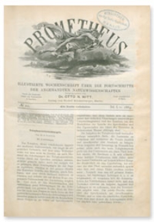 Prometheus : Illustrirte Wochenschrift über die Fortschritte der angewandenten Naturwissenschaften. 1. Jahrgang, 1889, Nr 10