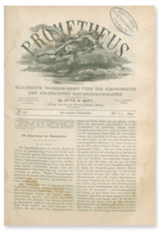 Prometheus : Illustrirte Wochenschrift über die Fortschritte der angewandenten Naturwissenschaften. 1. Jahrgang, 1890, Nr 37