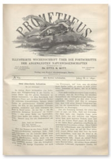 Prometheus : Illustrirte Wochenschrift über die Fortschritte der angewandenten Naturwissenschaften. 2. Jahrgang, 1890, Nr 63