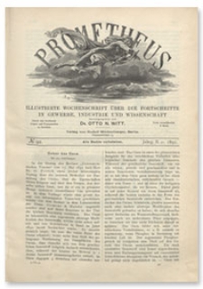 Prometheus : Illustrirte Wochenschrift über die Fortschritte in Gewerbe, Industrie und Wissenschaft. 2. Jahrgang, 1891, Nr 92
