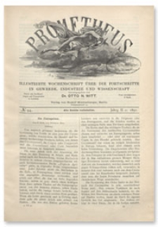 Prometheus : Illustrirte Wochenschrift über die Fortschritte in Gewerbe, Industrie und Wissenschaft. 2. Jahrgang, 1891, Nr 94