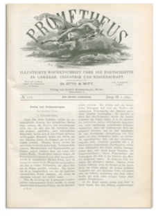 Prometheus : Illustrirte Wochenschrift über die Fortschritte in Gewerbe, Industrie und Wissenschaft. 3. Jahrgang, 1891, Nr 112