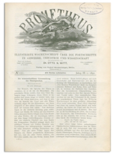Prometheus : Illustrirte Wochenschrift über die Fortschritte in Gewerbe, Industrie und Wissenschaft. 3. Jahrgang, 1892, Nr 131