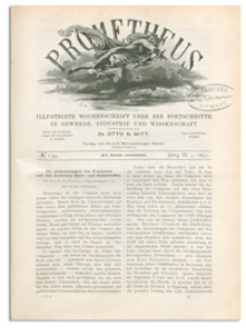 Prometheus : Illustrirte Wochenschrift über die Fortschritte in Gewerbe, Industrie und Wissenschaft. 3. Jahrgang, 1892, Nr 139
