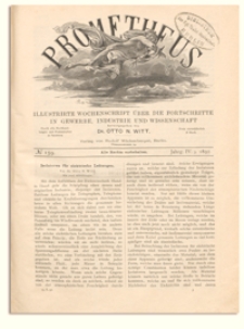 Prometheus : Illustrirte Wochenschrift über die Fortschritte in Gewerbe, Industrie und Wissenschaft. 4. Jahrgang, 1892, Nr 159