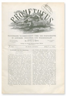 Prometheus : Illustrirte Wochenschrift über die Fortschritte in Gewerbe, Industrie und Wissenschaft. 5. Jahrgang, 1894, Nr 245
