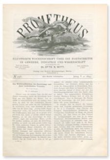 Prometheus : Illustrirte Wochenschrift über die Fortschritte in Gewerbe, Industrie und Wissenschaft. 5. Jahrgang, 1894, Nr 256