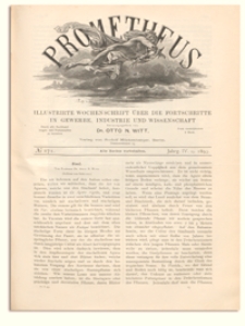 Prometheus : Illustrirte Wochenschrift über die Fortschritte in Gewerbe, Industrie und Wissenschaft. 4. Jahrgang, 1893, Nr 171