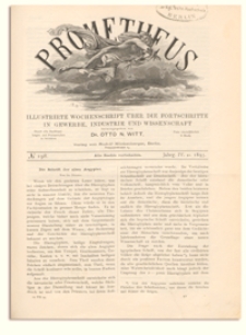 Prometheus : Illustrirte Wochenschrift über die Fortschritte in Gewerbe, Industrie und Wissenschaft. 4. Jahrgang, 1893, Nr 198