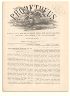 Prometheus : Illustrirte Wochenschrift über die Fortschritte in Gewerbe, Industrie und Wissenschaft. 4. Jahrgang, 1893, Nr 199