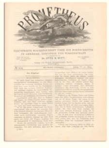 Prometheus : Illustrirte Wochenschrift über die Fortschritte in Gewerbe, Industrie und Wissenschaft. 4. Jahrgang, 1893, Nr 204
